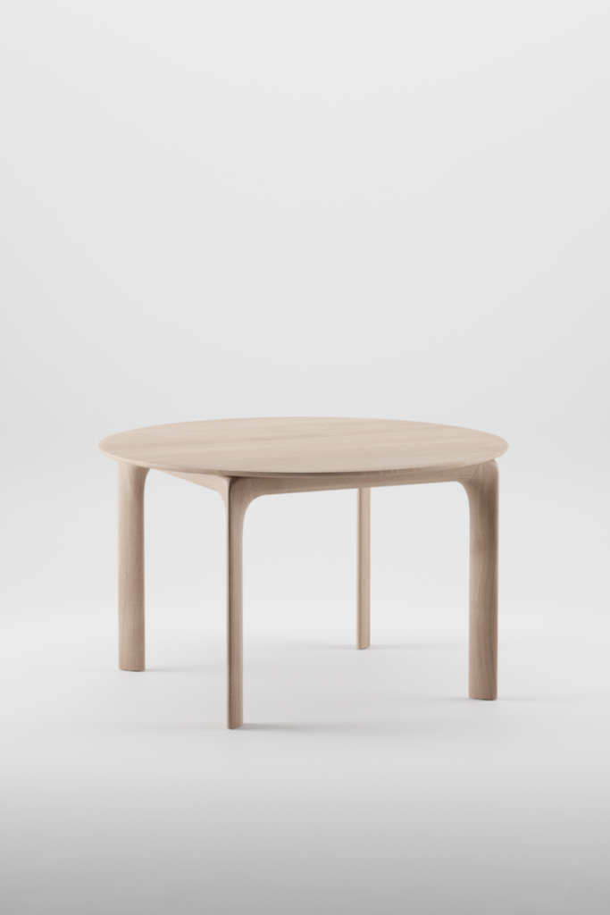 Fin uitschuiftafel rond